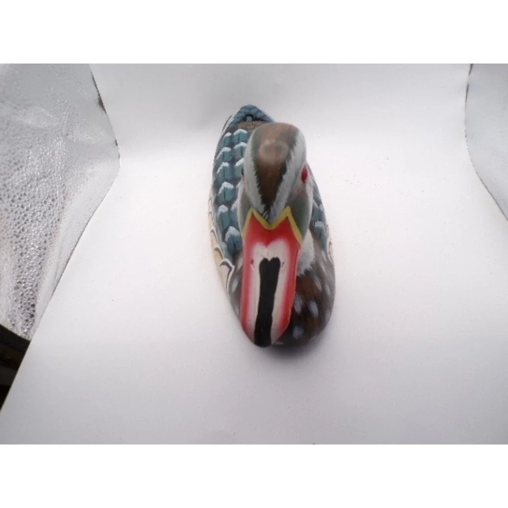 Hand Painted Wooden Duck Decoy Figurine Rustic Home Decor‎ Accent Beautiful
